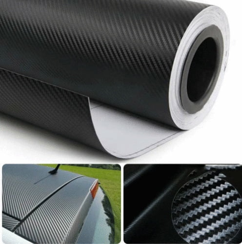 Carbon Fiber Car Auto Vinyl Foil Film Wrap Roll 3D Sticker Decals 127x30cm Mat 