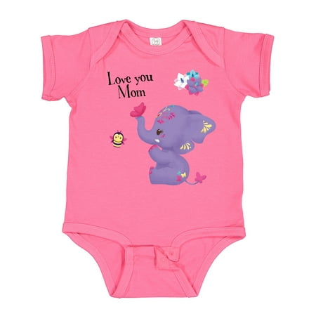

Inktastic Yara Happy Mothers Day Purple Elephant and Bee Gorgeous Girls Baby Bodysuit