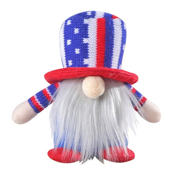 4th of July Independence Day Festivel Gnome-Handmade Plush Faceless Doll Swedish Tomte Gnomes Table Ornament Gift for Patriotic Gnome Home Farmhouse Decor
