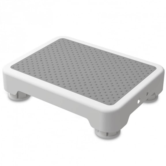 NTGFU Mobility Step Stool for Adults & Seniors, Anti-Slip Bathroom Step Stool, Portable Stair Assist Indoor/Outdoor, Platform Step for Kitchen, Office and Bedroom, 600lbs Capacity,White Gray
