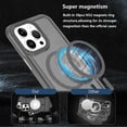 thumbnail image 3 of Magnetic Case for iPhone 15 Pro Phone Case Compatible with MagSafe Shockproof Protection Slim Translucent Matte Cover for iPhone 15 Pro 6.1" - Black B, 3 of 13