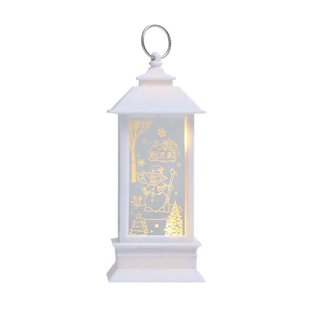 Gibobby Lámpara Ventana Decoración Lámpara de viento Espejo Viento Linterna Navidad Decoración para el(White,Talla única)
