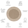 thumbnail image 5 of Safavieh Courtyard Regent Oriental Indoor/Outdoor Area Rug, Brown/Natural, 5'3" x 5'3" Round, 5 of 9