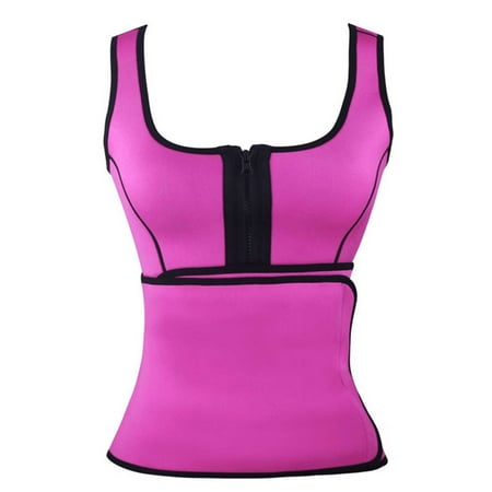 Sweat Vests for Women  Slim Body Shaper Tank Tops Vests with Adjustable Shaper Trainer Belt Plus Size Corset Dress S-4 Hot Pink-a XXL