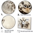 thumbnail image 3 of Designart "Elegance Of The Classic Beige Giraffe I" Animals Giraffe Floater Framed Canvas Prints, 3 of 5