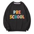 thumbnail image 5 of RMGVDSD Girls First Day Of School Sweatshirt Kids Letter Print Pullover Crewneck Sweatshirts Back To School Casual Long Sleeve Tops Cute Sweatshirt 4-5 Years, 5 of 7