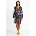 thumbnail image 3 of Johnny Was Women Sognatore Nero's Sleep Robe Long Sleeve Self Tie Belt Multi Floral New, 3 of 4