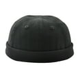 thumbnail image 1 of Vintage cap casero sombrero puño Retro sombrero sin Ala-sin visera gorra de cap Beanie-tamaño de la cabeza ajustable - Negro, 1 of 7