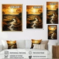 thumbnail image 4 of Designart "Countryside Golden landscape III" Landscape & Nature Floater Framed Wall Art Living Room, 4 of 7