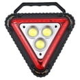 thumbnail image 1 of Luz de trabajo COB de 1 pieza, luz de advertencia triangular de carga USB, semáforo (negro rojo), 1 of 5