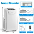 thumbnail image 3 of Costway 12,000 BTU Dual Hose Portable Air Conditioner 3-in-1 AC Unit w/ Remote Control, 3 of 10