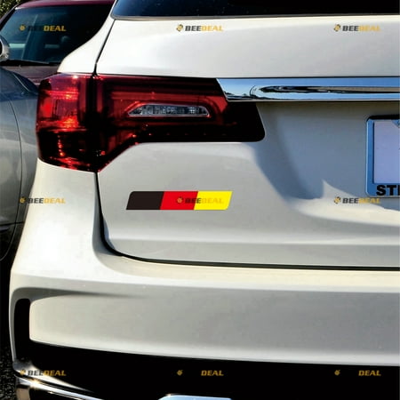 Flag of Germany German Stripes Car Magnet Magnetic Sticker Decal - 3 Pack Reflective 6" - for Truck Door Fridge Reusable Waterproof