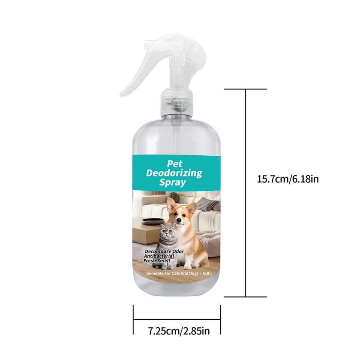 Pet Deodorizing Spray Cleaner Pet Smell Eliminator -16.9oz Dog and Cat Deodorizing Spray for Home