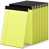 enday Legal Pad, 8-1/2" x 11", 50 Sheets, Canary, Pack of 12