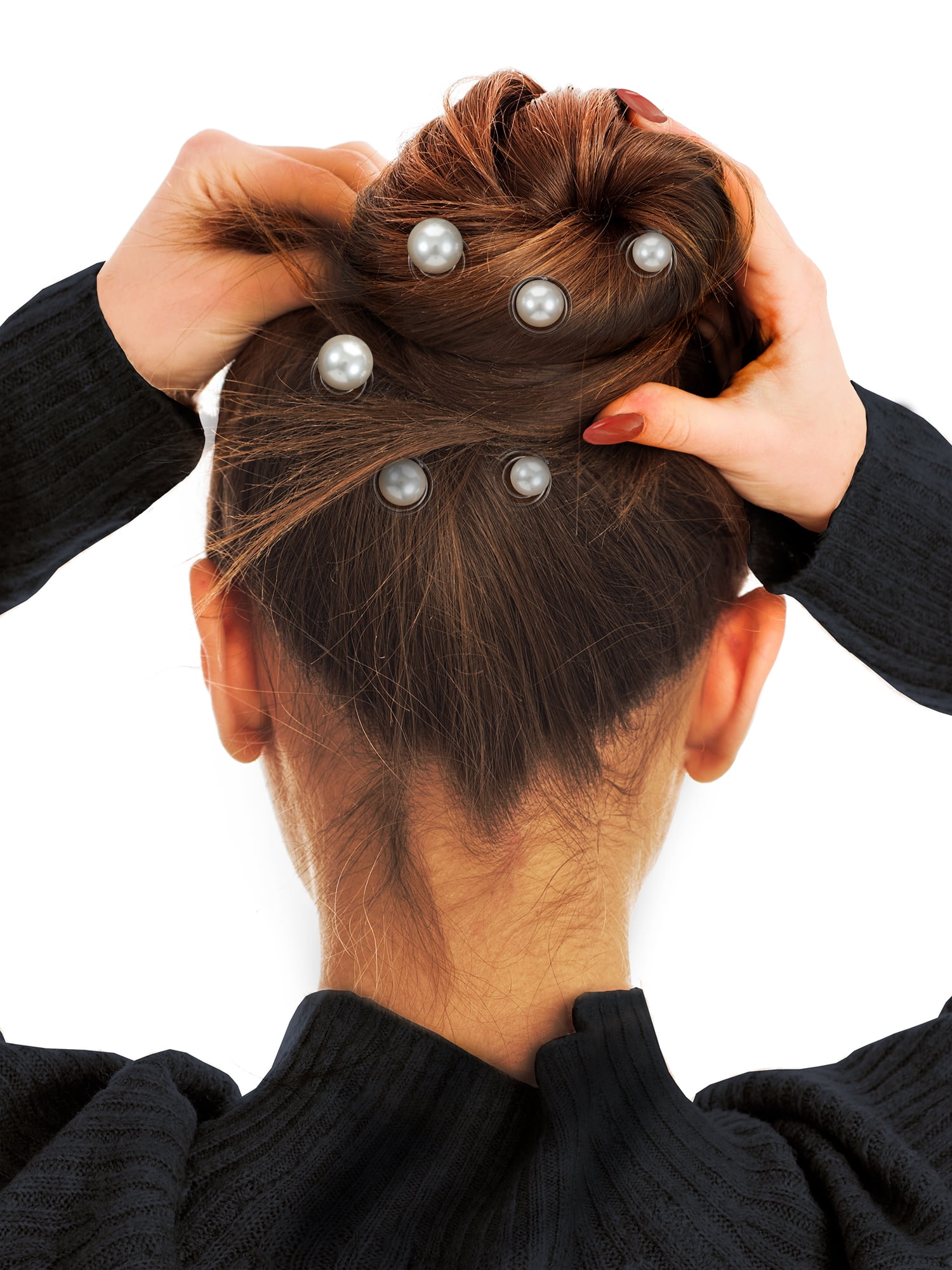 Believe by Brilliance 6-Piece Silver Plated Pearl Hair Coil Set