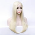 thumbnail image 3 of RightOn 25" Blonde Wig Long Straight Wig Blond Hair Wig Light Blonde Wigs Charming Women Girls Straight Wigs for Cosplay Party or Daily Use Wig Cap with Wig Cap, 3 of 7