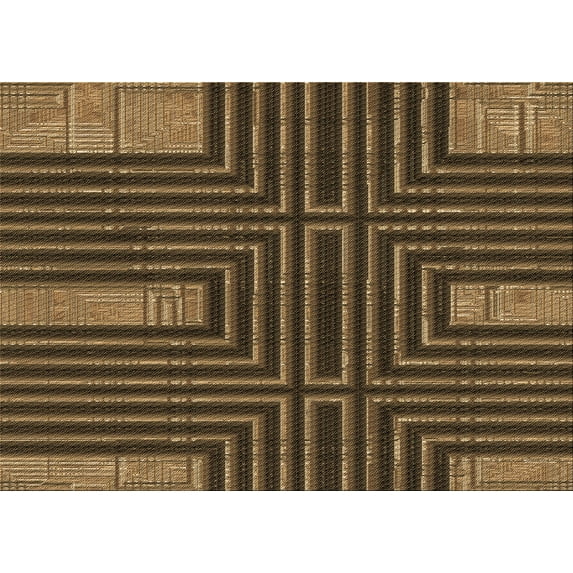 Ahgly Company Indoor Rectangle Patterned Light Brown Area Rugs, 2' x 5'