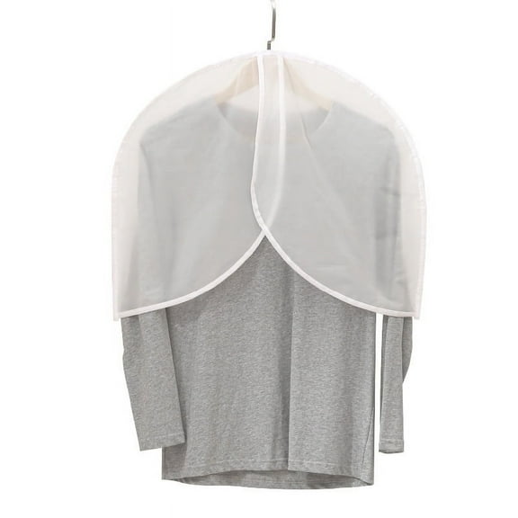 Closet Cover for Storage Dustproof Shoulder Cover Garment Protector for Clothes, Coats, Suits, Dresses, 10 Pack, White