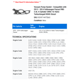 thumbnail image 2 of Vacuum Pump Gasket - Compatible with 2012 - 2014 Volkswagen Passat FWD 2.0L 4-Cylinder CKRA 16-Valve Turbocharged DOHC Diesel 2013, 2 of 2