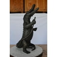 thumbnail image 2 of Nifao Alligator having fun bronze statue - fountain – Garden Water Feature Sculpture, 15"L x 15"W x 31"H, 2 of 10