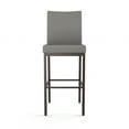 thumbnail image 2 of Amisco Perry 26 In. Counter Stool - Taupe Grey Faux Leather / Dark Brown Metal, 2 of 9
