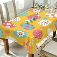 thumbnail image 6 of Coolnut Easter Eggs Rectangle Tablecloth Spill-Proof Polyester Table Cloth Table Cover for Kitchen Dining Picnic Holiday Party Decoration,60"x108", 6 of 7