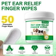 thumbnail image 4 of Oimmal Ear Finger Wipes for Dogs & Cats - 50pcs Disposable Ear Wipes, Gently Remove Ear Wax, Debris - Relieve Ear Itching & Inflammation, Fresh Coconut Scent, 4 of 10
