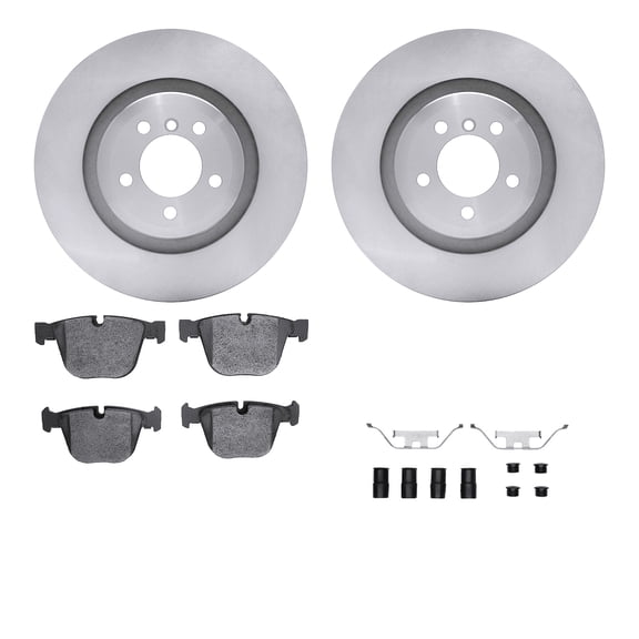 Dynamic Friction Company Rear Brake Rotors with 5000 Advanced Brake Pads includes Hardware 6512-31452