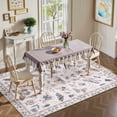 thumbnail image 4 of Moynesa Insect 5'x7' Area Rugs Washable Rug for Living Room Soft Natural Girls Bedroom Rug Bug Accent Carpet for Dining Room Nursery Office Stain Resistant Non Slip, Pink, 4 of 11