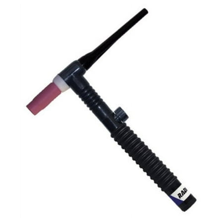 Radnor Model 17FVMT-12-R One Piece 150 Amp Air Cooled TIG Torch Package With 90° Flexible Head, 12 1/2' Rubber Power Cable And Valve