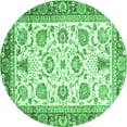 thumbnail image 1 of Ahgly Company Indoor Round Abstract Emerald Green Modern Area Rugs, 8' Round, 1 of 4