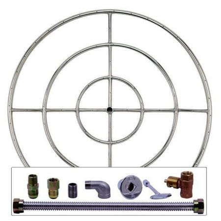 Spotix AFG Round Fire Pit Burner Kit, 36", HC, Match Light ...