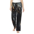 thumbnail image 1 of Fotbe Black And Gold White Horse Pantalones de Pijama para Mujer, Pantalones de Dormir, Pantalones Pj con Cordón y Bolsillos-XX-Large, 1 of 6
