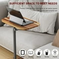 thumbnail image 6 of Tv Tray Table Adjustable Height C Shaped End Table for Couch, Swivel Side Table for Drinks, Snacks and Small Space, Acacia Wood Couch Arm Table Tray for Sofa, Bed or Chair, 6 of 17