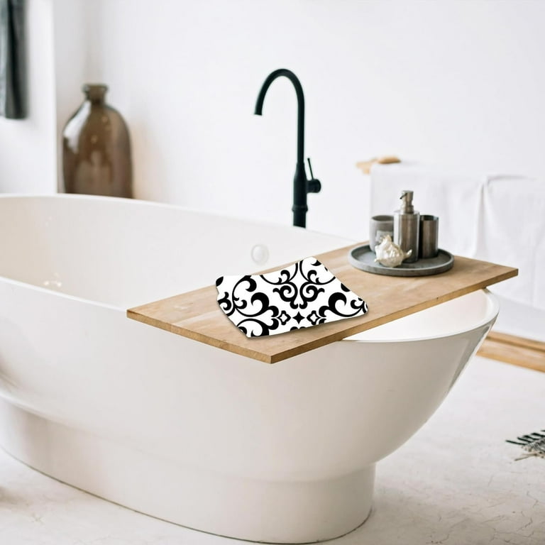 Coolnut Sets of 2 Black and White Hand Towels for Bathroom Damask Floral Bath Towel Decorative Towels 30x15 Soft Absorbent Fingertip Towels Black and White Kitchen Towels Walmart