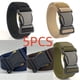 thumbnail image 1 of 5pcs Men'S Tactical Belt Set - Durable Nylon & Canvas with Plastic Buckle, Adjustable Waist Belts for Outdoor, Casual, and Work Wear - Black, Brown, Navy Blue, Black, and Tan, Utility Belts, 1 of 4