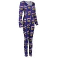 thumbnail image 3 of Hirigin Womens One Piece Sleepwear Cartoons Print Pajamas Jumpsuit Rompers, 3 of 4