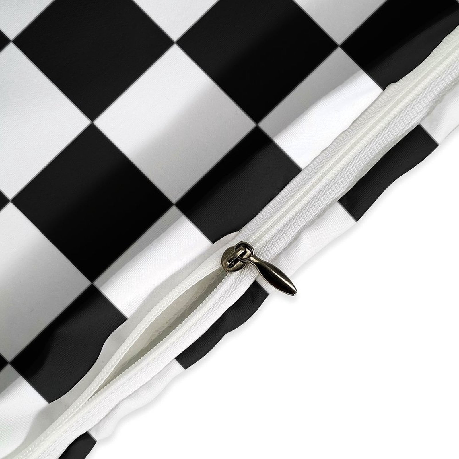 3 Pcs Soft Bedding Set, Includes 1 Duvet Cover with Zipper And 2 Pillow Shams,Chess Board Black Twin(86"x70")