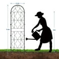 thumbnail image 4 of Gaderth Decorative Metal Garden Fence Panels, 75" Tall Trellis for Climbing Plants, Rust Resistant Outdoor Privacy Screen Plant Support for Roses Vines Patio Balcony Yard, Easy Assembly, 4 of 4