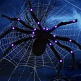 thumbnail image 4 of Giant Spiders Halloween Decorations Outdoor, Light Up Black Hairy Spider, Halloween Glowing Plush Spider Props for Indoor Outdoor Yard Party Halloween Decor, 4 of 7
