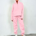 thumbnail image 2 of THDHVS Workout Sets for Women,Women Fall 2 Piece Lounge Outfit Long Sleeve Tops High Waisted Jogger Pants Set Spring Travel Clothes Tracksuit Pink M, 2 of 8