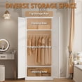 thumbnail image 5 of Metal Armoire Wardrobe Closet with Doors and Shelves, 71" Tall Freestanding Wardrobe Cabinet for Hanging Clothes, Large Closet with Hanging Rod for Bedroom, White, Assemble Required, 5 of 8