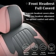 thumbnail image 5 of Coverado Car Seat Covers 2 Seats, Waterproof Faux Leather Front Seat Protectors, Auto Interior Cushions Universal Fit for Most Cars, Pink&Gray, 5 of 7