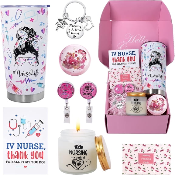 Nurse Appreciation Gifts for Women, Before Patients After Patients Gift Set, Nurse Practioner Graduation Gift Baskets for Women