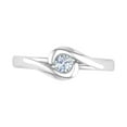 thumbnail image 3 of 10K White Gold Channel Set Solitaire Diamond Engagement Ring Band (0.18 Carat) (Ring Size 9.5), 3 of 4