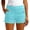 001 Blue, variant on Women's Stretch Twill Shorts, Solid Color Cuffed Hem Casual Shorts , Hiking Everyday Shorts
