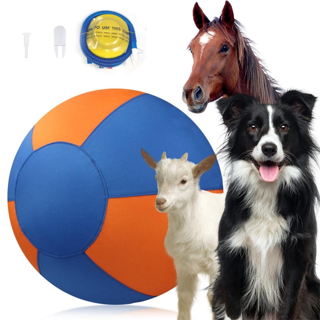 AOOOWER Large Inflatable Ball for Dogs Toy for Backyard Beach Outdoor Activity Interactive Dog Ball for Active Breeds