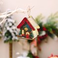 thumbnail image 5 of PuSpu Christmas Cabin Ornament 3D LED Wooden Pendant 9x7.5x6 cm Multicolor 1Pcs Hanging Home Tree Fireplace Window Holiday Ambiance Decor Light, 5 of 6