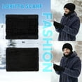 thumbnail image 7 of Loritta 3 Pcs Men Winter Beanie Hat Casual Scarf and Touch Screen Gloves Set for Men, 7 of 7