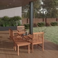 thumbnail image 2 of Amazonia Milano 5-piece Eucalyptus Octagon Patio Dining Set, Brown, Seating Capacity: 4, 2 of 14